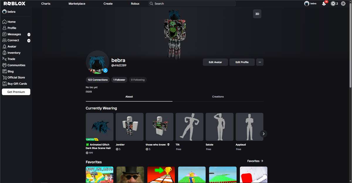 продажа аккаунта к игре Roblox